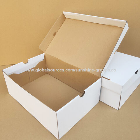 Boîte à chaussures pliante en papier kraft pour hommes et femmes, boîte d'emballage pour chaussures de sport, prête à l'impression