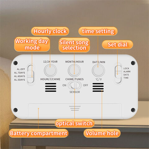 Reloj Despertador Digital LED con Pantalla de Temperatura: Imprescindible para Escritorio y Mesa - El más vendido
