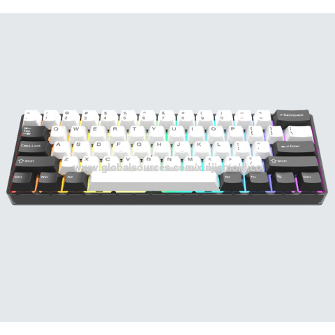 Teclado mecânico de 61 teclas com proteção anti-respingos, magnético e estrutura de material duplo