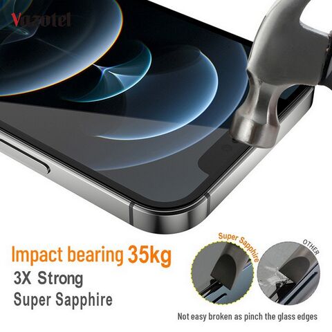 Protecteur d'écran de confidentialité antichoc 3X renforcé pour iPhone 16 Pro Max, verre trempé haute clarté pour iPhone série 16