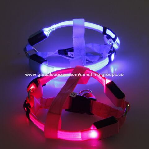 Arnés luminoso LED para perros pequeños, medianos y grandes, arnés para perros, arnés de tracción para paseos de perros, arnés para mascotas