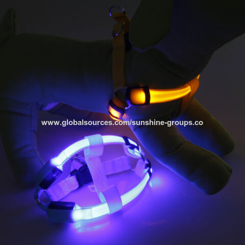 Arnés luminoso LED para perros pequeños, medianos y grandes, arnés para perros, arnés de tracción para paseos de perros, arnés para mascotas