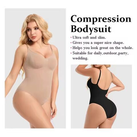 Fajas Reductoras de Alta Compresión con Control de Abdomen, Body Moldeador con Efecto Snatched y Sin Sujetador - Oferta Especial