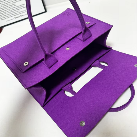 Bolso Tote de Fieltro con Tapa de Nuevo Estilo, Bolso de Fieltro de Alta Gama, Bolso Tote de Fieltro Moderno y Versátil