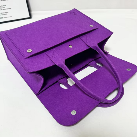 Bolso Tote de Fieltro con Tapa de Nuevo Estilo, Bolso de Fieltro de Alta Gama, Bolso Tote de Fieltro Moderno y Versátil