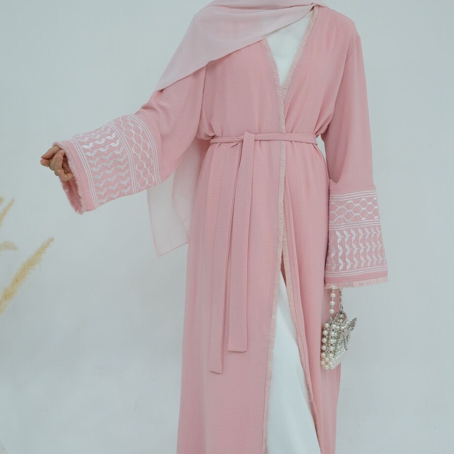Arab  Women's Lace Dress Cardigan Robe