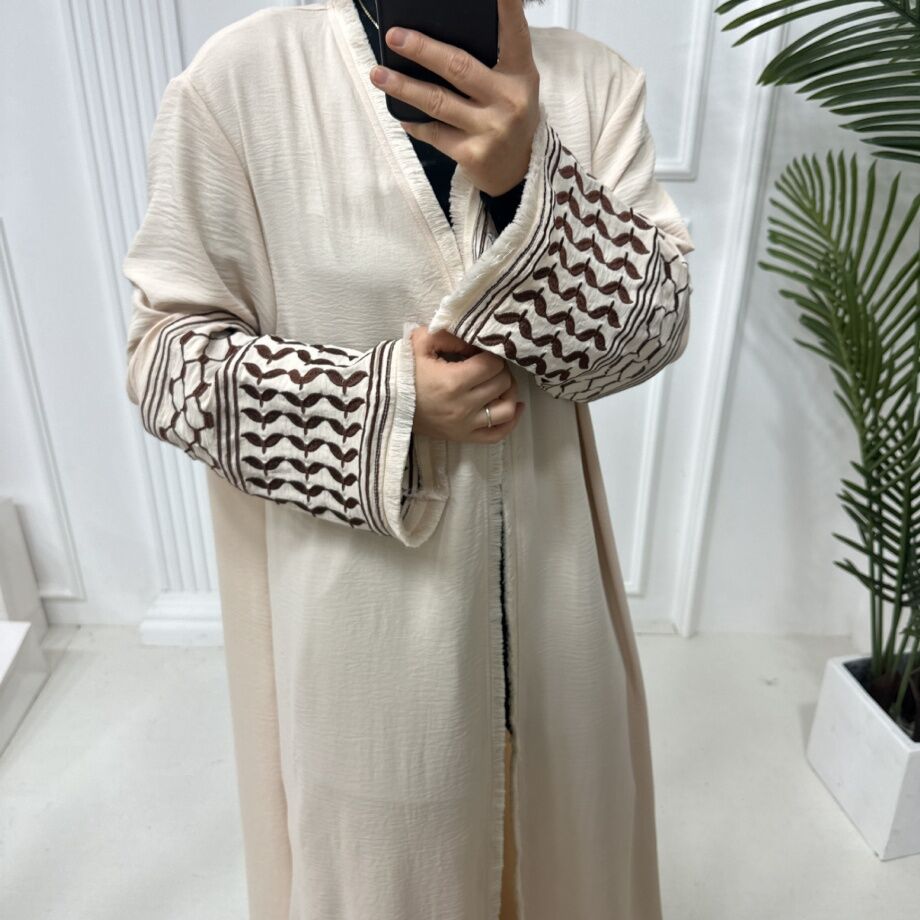 Contrast Striped Cardigan Arab  Robe main image 0