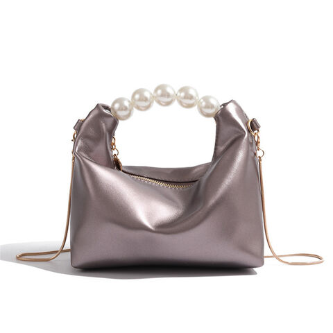 High quality Pearl Pu leather handbags for women，Small chain crossbody bag