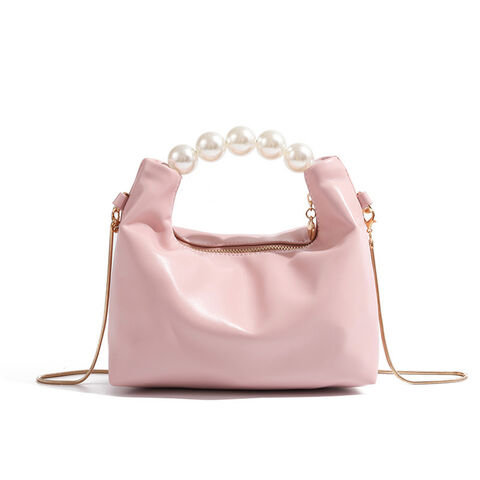 High quality Pearl Pu leather handbags for women，Small chain crossbody bag