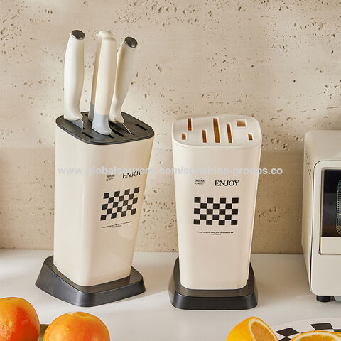 Estante para cuchillos de cocina estilo moderno, organizador de encimera para almacenamiento de cuchillos, soporte para cuchillos de cocina