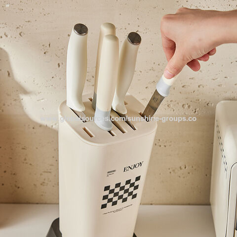 Estante para cuchillos de cocina estilo moderno, organizador de encimera para almacenamiento de cuchillos, soporte para cuchillos de cocina