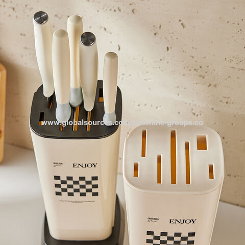 Estante para cuchillos de cocina estilo moderno, organizador de encimera para almacenamiento de cuchillos, soporte para cuchillos de cocina