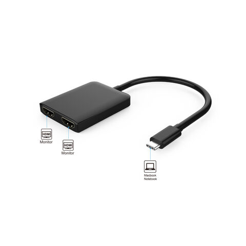 Adaptador USB C Dual a HDMI 2.0 de Última Generación - Convertidor HDMI