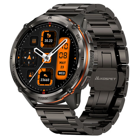 2025 KOSPET TANK T3 Ultra 2 Reloj Inteligente Robusto Especial Acero Inoxidable 5ATM e IP69K Impermeable Calidad Militar Relojes Resistentes