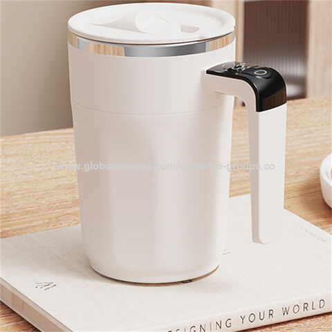 Neuer vollautomatischer Rührbecher für Kaffee und Milch, 316 Edelstahl, wiederaufladbar, digitale Temperaturanzeige, intelligenter Rührbecher.