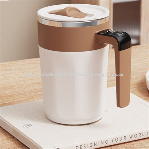 Neuer vollautomatischer Rührbecher für Kaffee und Milch, 316 Edelstahl, wiederaufladbar, digitale Temperaturanzeige, intelligenter Rührbecher.