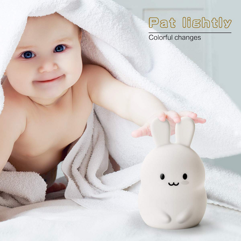 Little Dragon Kids Night Light - Color Changing Silicone Lamp, Touch Control, Rechargeable