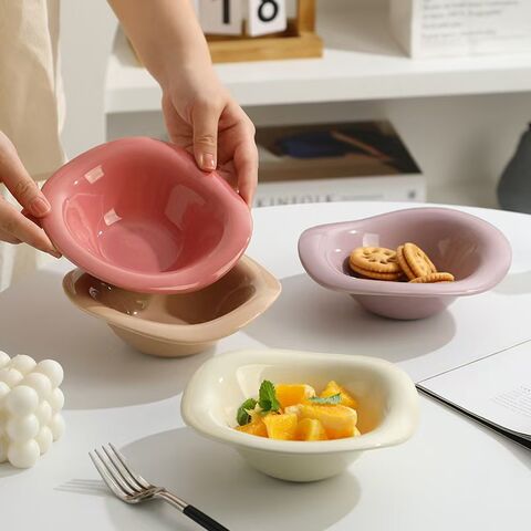Venta al por mayor de nuevos productos: Ensaladera de cerámica estilo crema para la hora del té