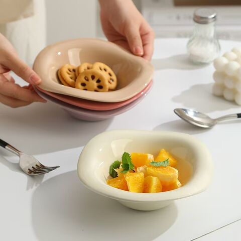 Venta al por mayor de nuevos productos: Ensaladera de cerámica estilo crema para la hora del té