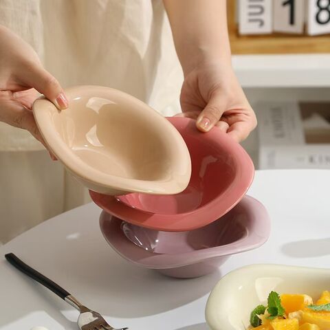 Venta al por mayor de nuevos productos: Ensaladera de cerámica estilo crema para la hora del té