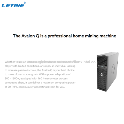 Nouveau Mineur BTC Home Miner Avalon Nano Q 90T 1674W Bitcoin Crypto Mining Machine Avalon miner - Minage de Bitcoin