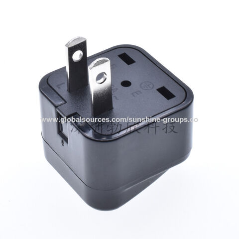 Adaptador de conversão americano WD-6, plugue de conversão padrão americano, adaptador de viagem universal Epicka