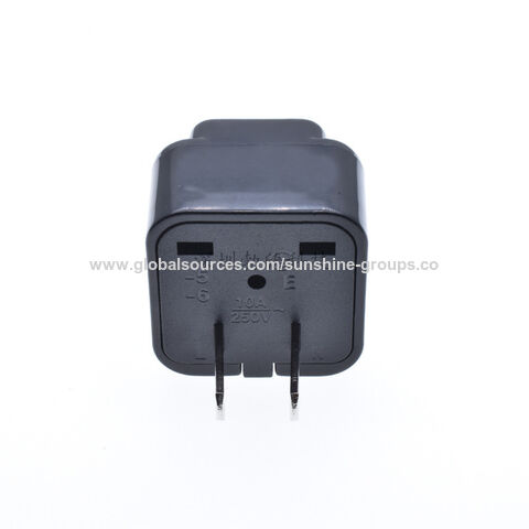Adaptador de conversão americano WD-6, plugue de conversão padrão americano, adaptador de viagem universal Epicka