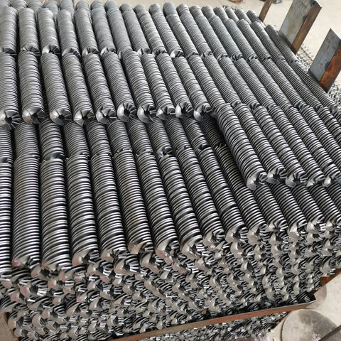 Carbon Steel Spiral Drill Rod Rig Auger Drill Pipe Forged Geological Exploration Tool with Blades for Well Drilling