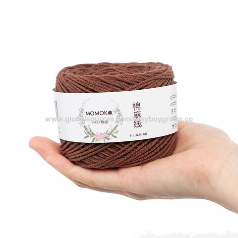 Cuerda de yute, hilo de algodón y lino de 15 hebras para tejer sombreros, bolsos con diseño tipo gofre y hebras combinadas de hilo de crochet