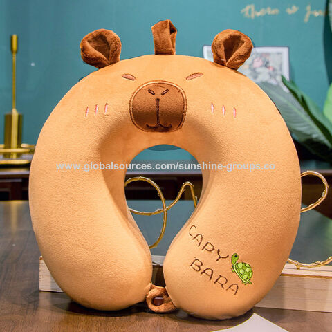Neues U-förmiges Kissen für Büromittagspause, Schlafkissen, Reisekissen, Capybara-Serie, U-förmiges Kissen für Bauchschläfer