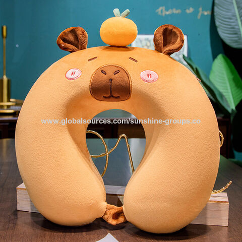 Neues U-förmiges Kissen für Büromittagspause, Schlafkissen, Reisekissen, Capybara-Serie, U-förmiges Kissen für Bauchschläfer