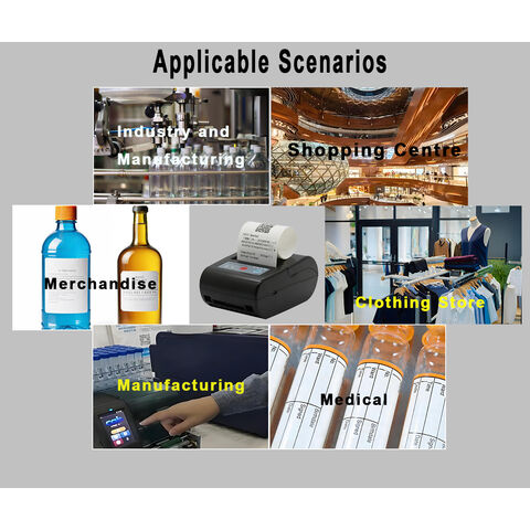 58mm Mini Drahtloser Bluetooth Thermobon-Drucker Tragbarer Kontakt Handy Abrechnungsdruckmaschine für Kleinunternehmen
