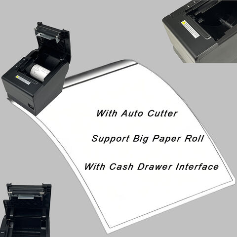 80mm Thermischer POS-Belegdrucker mit Piep- und Lichtalarm, kabellose Bluetooth-Rechnungsdruckmaschine mit Piep- und Lichtalarm