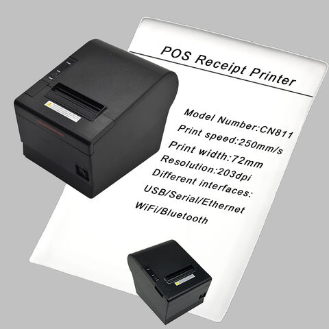 80mm Thermischer POS-Belegdrucker mit Piep- und Lichtalarm, kabellose Bluetooth-Rechnungsdruckmaschine mit Piep- und Lichtalarm