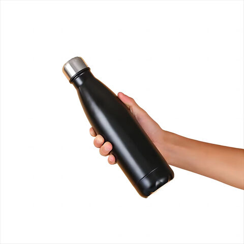 Botella de agua aislada de doble pared al vacío con forma de cola, color brillante, 500 ml, sin BPA, para camping y gimnasio