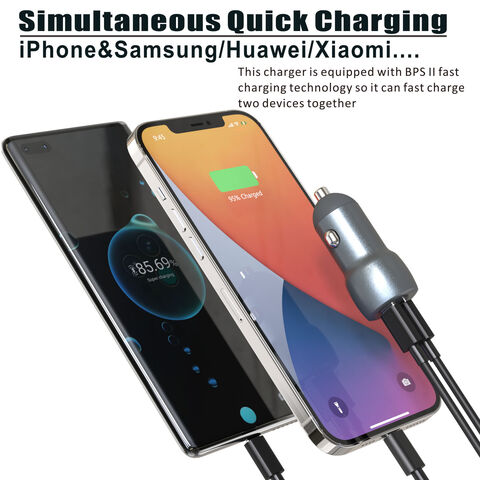 40W Schnellladegerät 20W PD USB-C Autoladegerät für Mobiltelefone