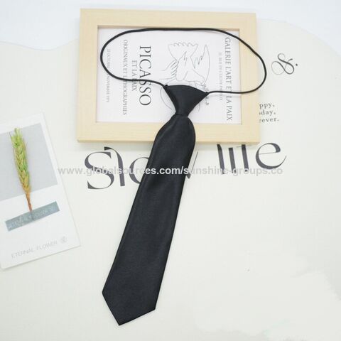 Gravata infantil de cor sólida para estudantes do ensino fundamental e médio, laço de bebê, acessórios modernos para uniformes escolares pretos e vermelhos