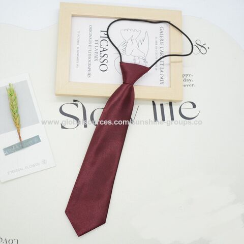 Gravata infantil de cor sólida para estudantes do ensino fundamental e médio, laço de bebê, acessórios modernos para uniformes escolares pretos e vermelhos