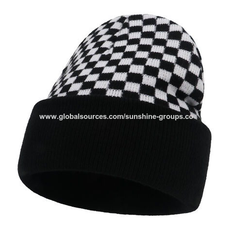 Nouveaux bonnets d'hiver pour enfants garçons, motif dinosaure à carreaux, jacquard de voiture, bonnet chaud en laine d'hiver, bonnets d'hiver pour enfants