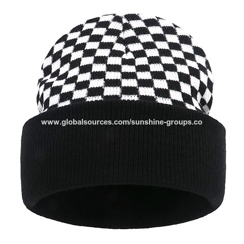Nouveaux bonnets d'hiver pour enfants garçons, motif dinosaure à carreaux, jacquard de voiture, bonnet chaud en laine d'hiver, bonnets d'hiver pour enfants
