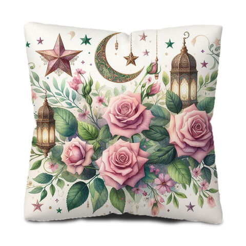 Fundas de cojín estampadas, fundas de almohada de piel de melocotón suave, fundas de cojín florales navideñas para sofá