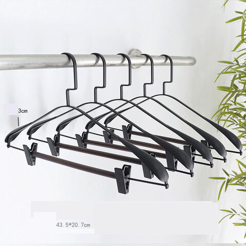 Percha de Madera con Hombro de Hierro, Sin Marcas, para Abrigos, Armario de Ropa Doméstico, Metal, Haya, para Colgar Ropa y Pantalones