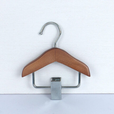 Niedliche Mini-Kleiderbügel aus Holz für Haustierkleidung, Hunde, Katzen und Babykleidung mit Clip - Mini-Kleiderbügel für Puppenkleidung im Großhandel