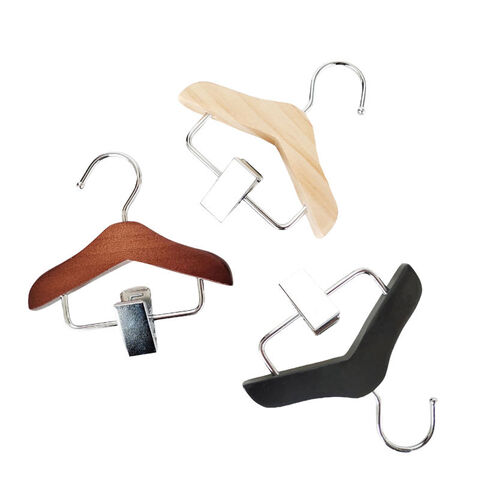 Niedliche Mini-Kleiderbügel aus Holz für Haustierkleidung, Hunde, Katzen und Babykleidung mit Clip - Mini-Kleiderbügel für Puppenkleidung im Großhandel