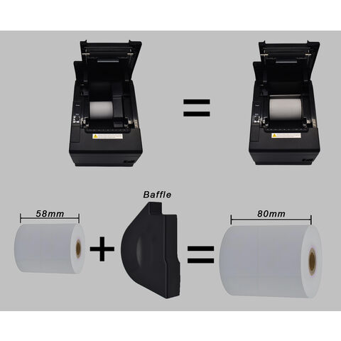 80mm POS Thermobon-Drucker kompatibel mit 58mm Papierrolle mit Leitblech, Bluetooth USB und automatischem Cutter für den Rechnungsdruck
