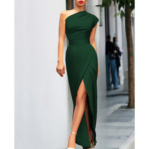 Robe d'été décontractée pour femmes, élégante, nouvelle, couleur unie, sexy, sans manches - Vente en gros de robes de mode pour femmes