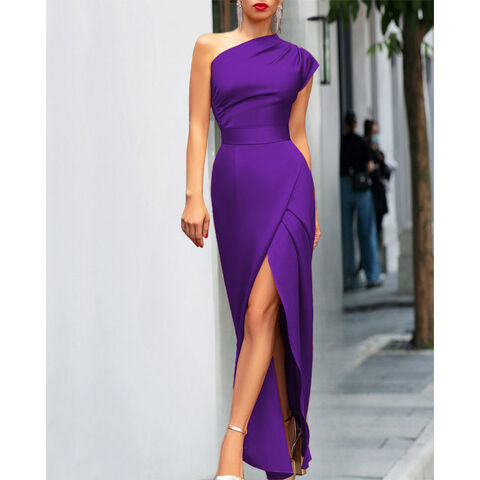 Robe d'été décontractée pour femmes, élégante, nouvelle, couleur unie, sexy, sans manches - Vente en gros de robes de mode pour femmes