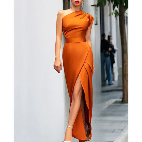 Robe d'été décontractée pour femmes, élégante, nouvelle, couleur unie, sexy, sans manches - Vente en gros de robes de mode pour femmes