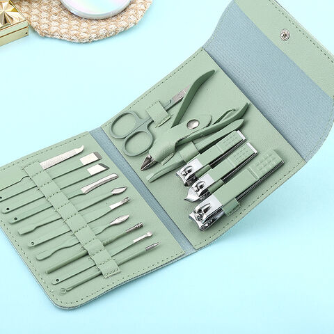 Professionelles Nagelknipser-Set für die Pediküre – 16-teiliges Nagelpflege-Set für Damen aus Edelstahl, ideal für Reisen oder Zuhause