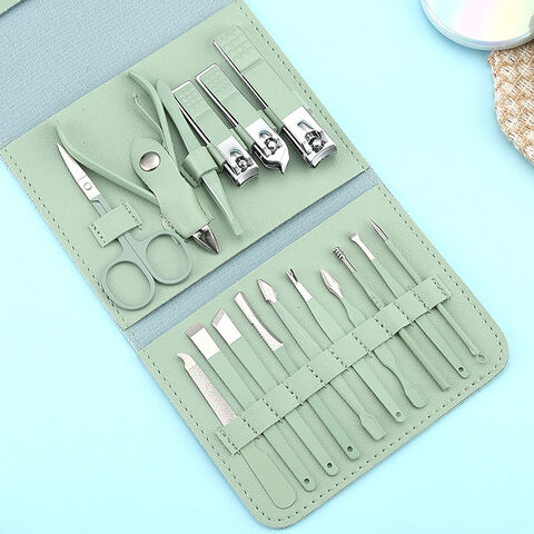 Professionelles Nagelknipser-Set für die Pediküre – 16-teiliges Nagelpflege-Set für Damen aus Edelstahl, ideal für Reisen oder Zuhause